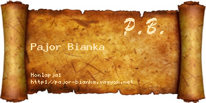 Pajor Bianka névjegykártya