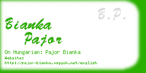 bianka pajor business card